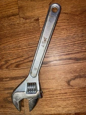 ALLIED 15" DROP FORGED STEEL ADJUSTABLE WRENCH CRESCENT MADE IN CHINA GOOD USED
