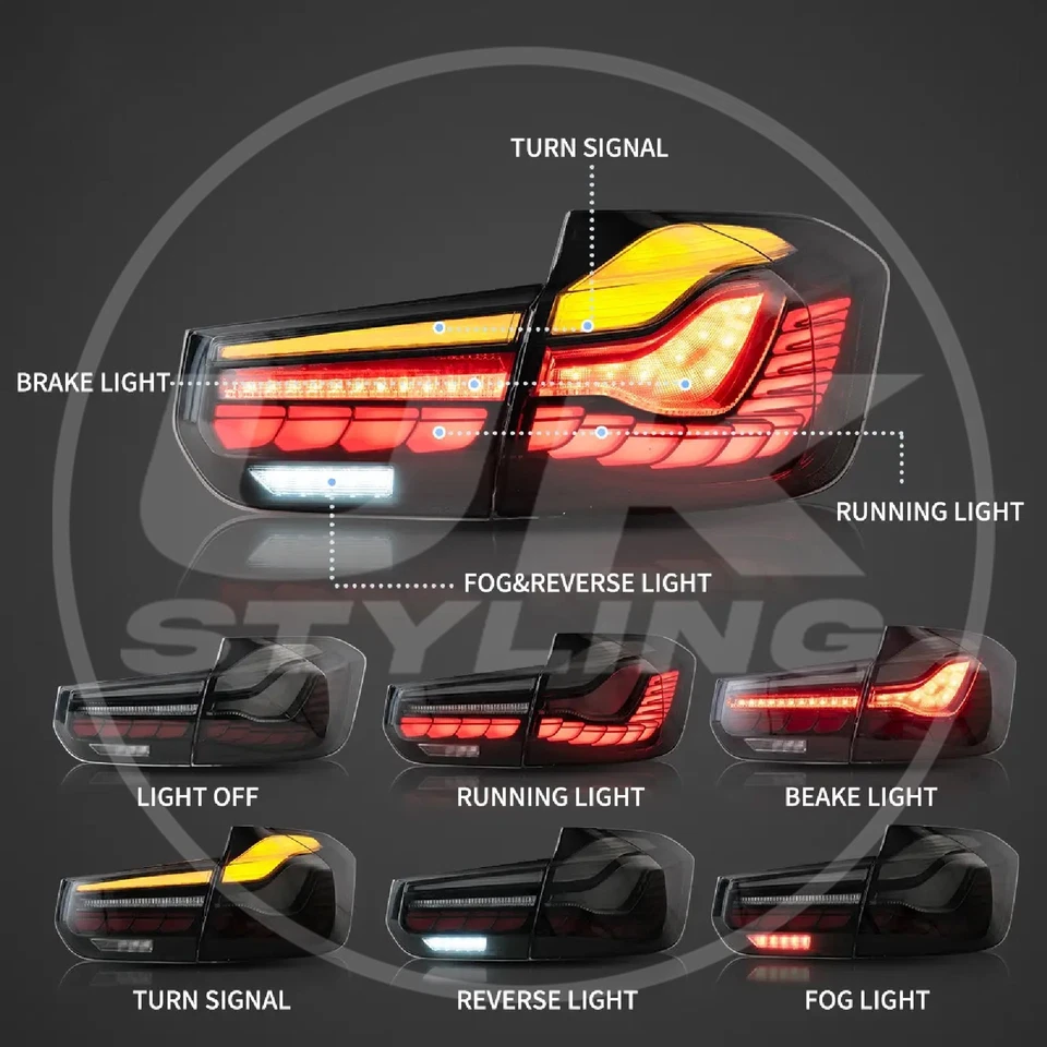 LUCES TRASERAS LED ESTILO GTS LÁMPARA SECUENCIAL PARA BMW SERIE 3 F30 F31 13-18 - Imagen 2 de 4