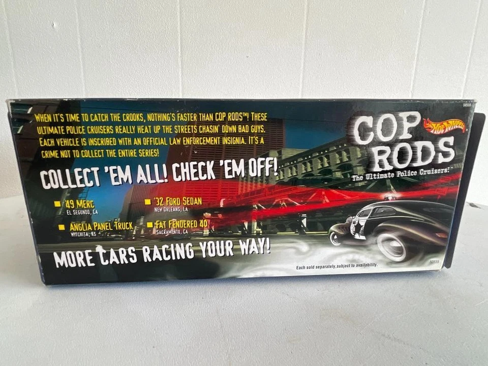 Cañas de policía Fat Fendered '40 Police Cruiser de Hot Wheels escala 1:24 Foto 3 de 3