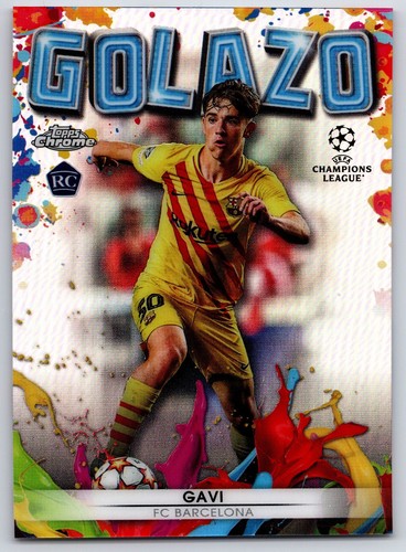 2021-22 Topps Chrome UCL - GAVI Golazo #G-10 Rookie Insert