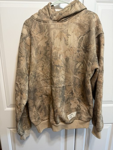 Comfrt COMFRT Collection Tan Camo Fleece Pullover Hoodie w/ Pockets Men's M