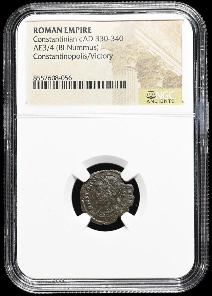 Constantine I the Great 307-337 AD, Roman Empire AE3/4 Bi Nummus Bible Coin, NGC - Image 3 of 4