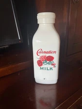 Carnation Milk Vintage White Plastic Bottle