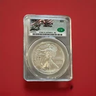 2019 S$1 Silver Eagle CAC MS70 Signed By CAC President