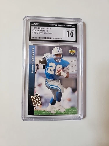 1993 Upper Deck Football Barry Sanders Future Heroes #43 - CGC 10 - BS180