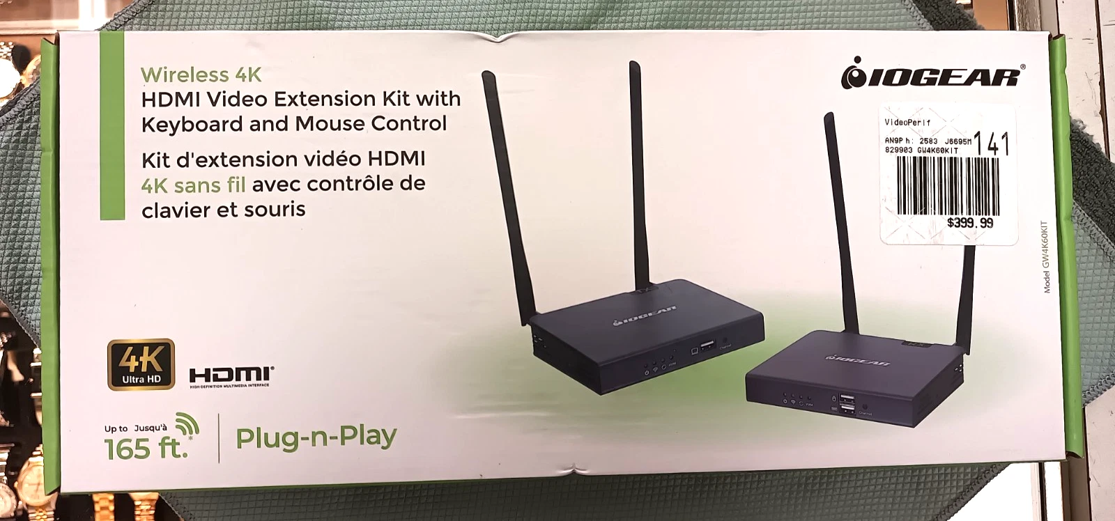 IOGEAR 4K HDMI Wireless Video Extension Kit with Keyboard & Mouse Control