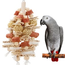 Bird Toys That is 17.5 Inches in Length, Parrot Toy Designed for Chewing Feat...