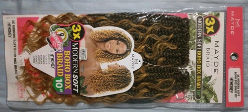MAYDE Beauty Treccia 3X Moderna Morbida Boho Box Treccia 10" Miele Uncinetto & Gancio di Chiusura - Foto 3 di 10