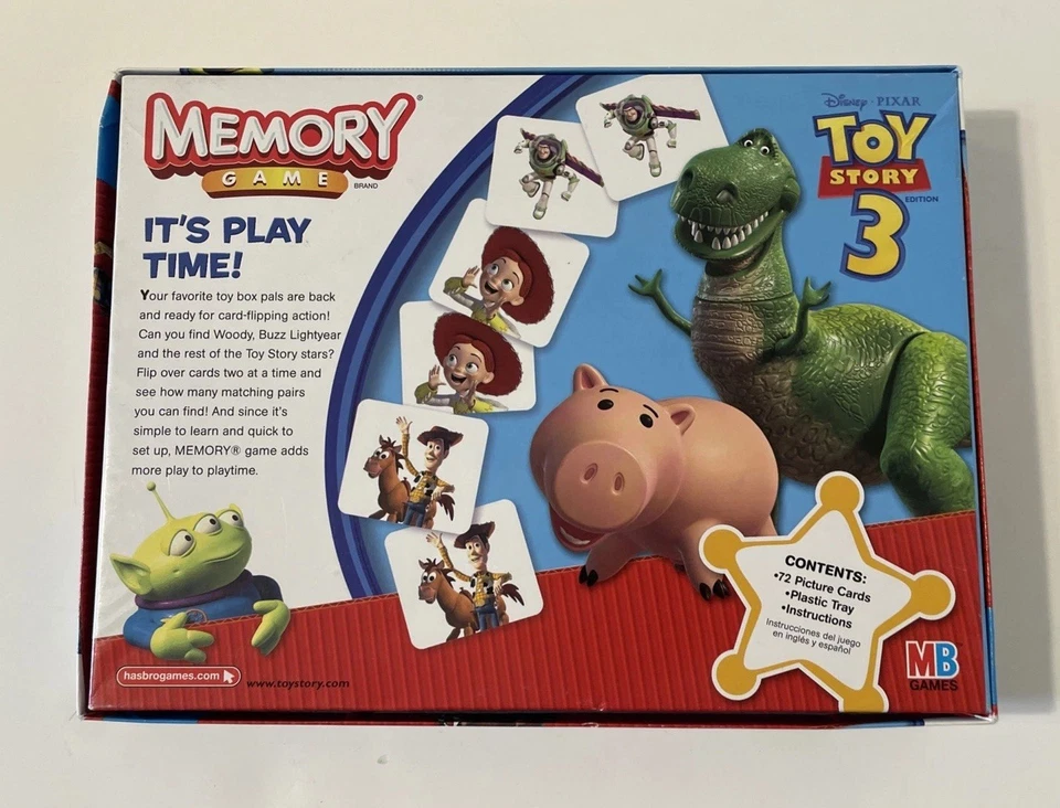 Disney Toy Story 3 Memory Game by Hasbro - 2009 Edition - Complete!  Ages 3+ - Image 2 of 3