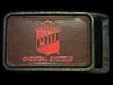 SL15106 VINTAGE 1970s  HILL CHEMICAL SYSTEMS  ADVERTISEMENT BELT BUCKLE