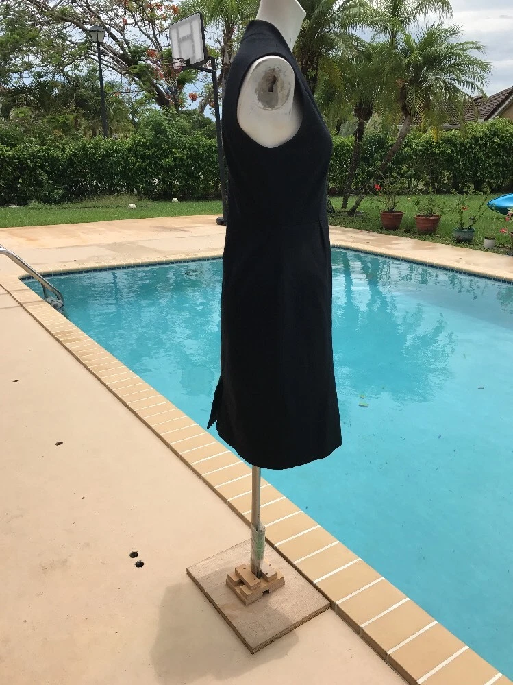 ABITO CASUAL SENZA MANICHE ELASTICIZZATO ADERENTE NERO KATE SPADE Tg 6