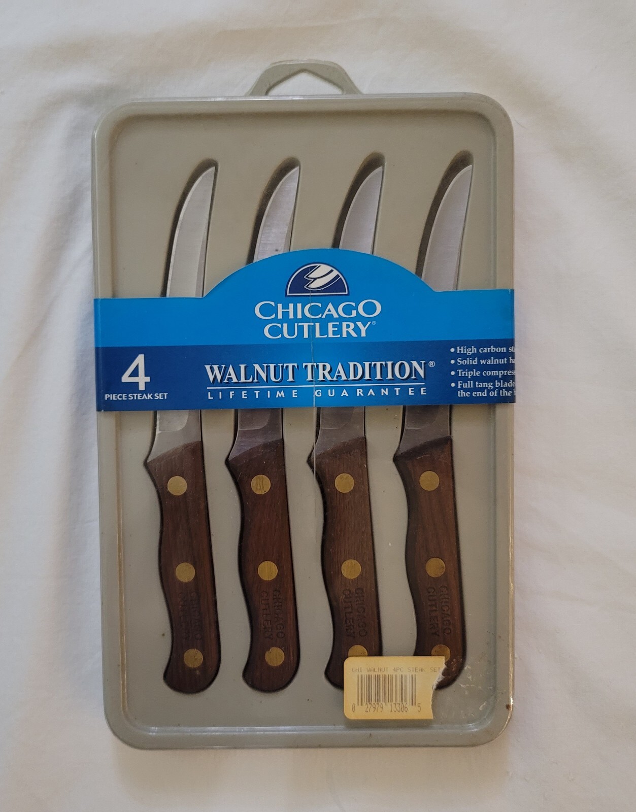 NEW Chicago Cutlery B144 4pc Walnut Tradition Steak Knife Set eBay