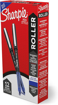 Sharpie Rollerball 0.5mm Needle Point Pen with Blue Ink 12 Pack of Pens
