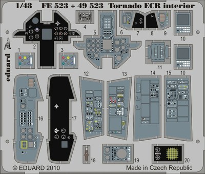 Eduard 49523 1/48 Flugzeug Tornado Ecr Innen für HBO (Bemalt Selbstklebend)