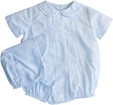 NWT Petit Ami Boys Solid Blue Classic Romper Hat Newborn Baby Bubble NB Size 0