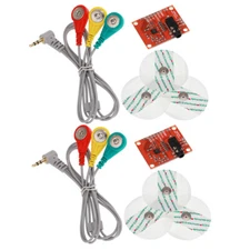 2 Kit Single Lead AD8232 Double Poles Pulse Heart Rate Monitor ECG Sensor Module