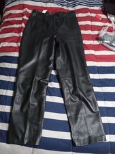Vintage Mixit Lamb Leather Pants Womens Size 10 black Biker B6