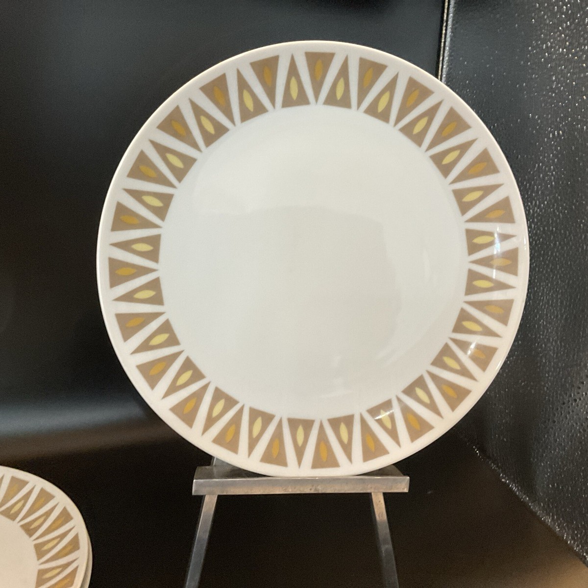japanese mid century modern atomic Bone China Set Of 8 Dinner