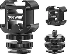 Camera Hot Shoe Mount Adapter for Light Monitor and Video Mic Compatibility