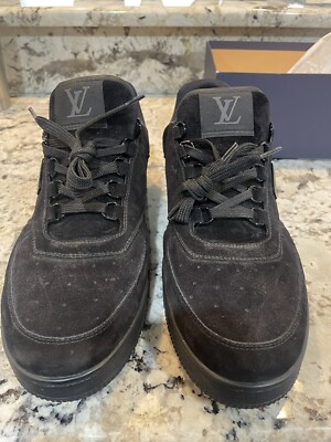 LOUIS VUITTON LV “Virgil Abloh” Trainer Sneakers Black Suede LOUIS VUITTON LV “Virgil Abloh” Trainer Sneakers Black Suede