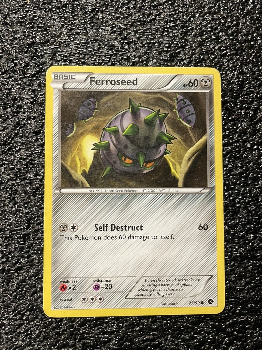 ferroseed pokemon card Buy | Vivid Voltage Metal Metal Reaction (10) Switch this Pokémon with 1 of your Benched Pokémon Pokemon Card Ferroseed AR 144/86