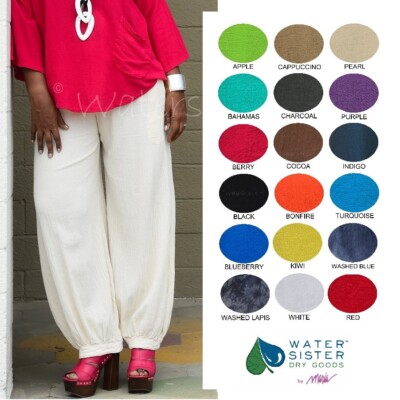 WATERSISTER Cotton Gauze  ELISE  Harem Hem Pant OS (M/L/XL/1X/2X) oh my COLORS