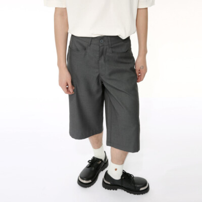 Hot Men Classic Simple Cropped Dress Pants Casual Street Suit Pants Party  Shorts | eBay