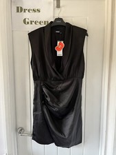Cider Ladies Black Satin Mini Dress NWTs Size Medium