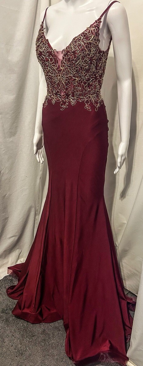 fitted lace wedding dress Maeva Satin Midi Dress in Burgundy Maroon