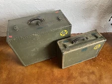 WWII Naval USN Trunk set | Hartmann Seapack | Steamer trunk & Suitcase
