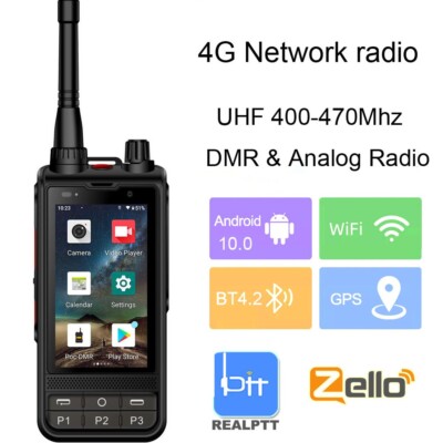 ANYSECU W6Plus V2 4G Network Radio Android 10 Mobile Phone UHF DMR Digital Radio