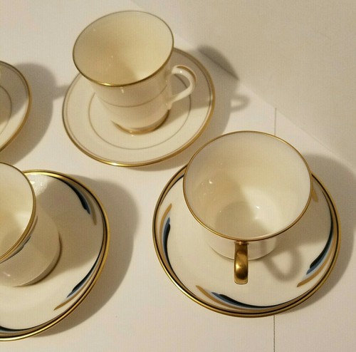 Gorham Regency Demitasse 4 Cup & Saucer Set Fine China - Picture 4 of 12
