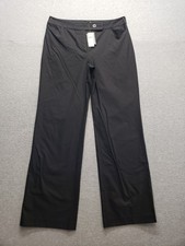 Ann Taylor Women Dress Pants 8 Black Wide Leg Comfort Front Pockets Workwear