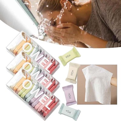 14/42x Compressed Towel Tablets Disposable Mini Travel Restaurant Barber Face Wi