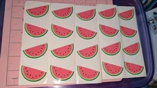 Vintage Mrs Grossmans Stickers Watermelon Lot Of Five Strips READ