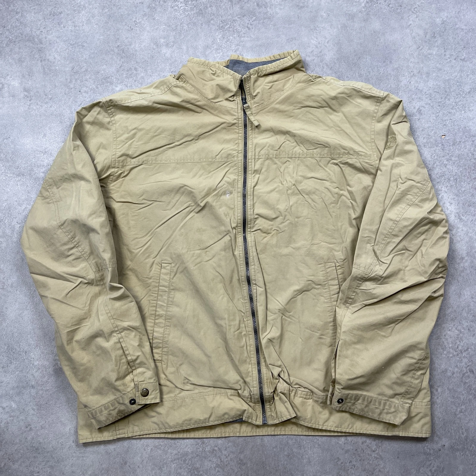 Timberland Harrington Jacket Mens 2XL Full Zip Lightweight Windbreaker, Beige