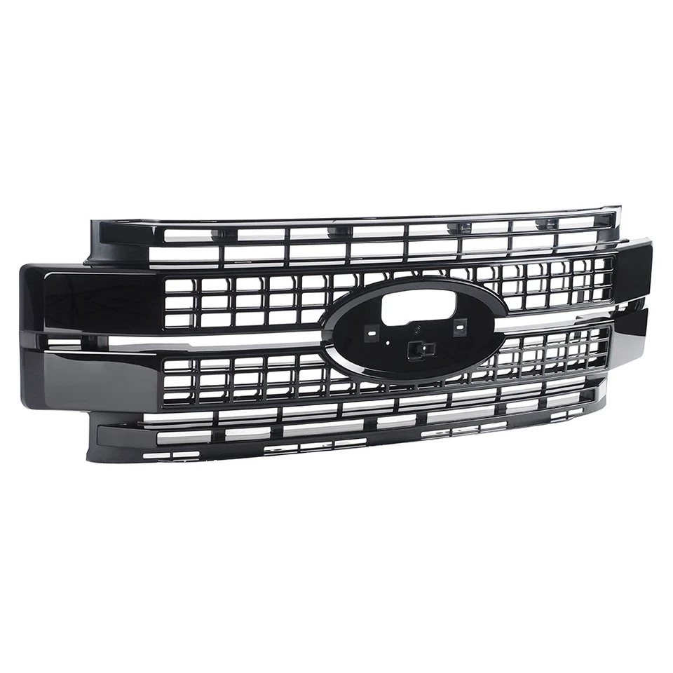 For 2017-2019 Ford F-250 F-350 F-450 Super Duty Front Bumper Grille Glossy Black — 第 3/4 张图片