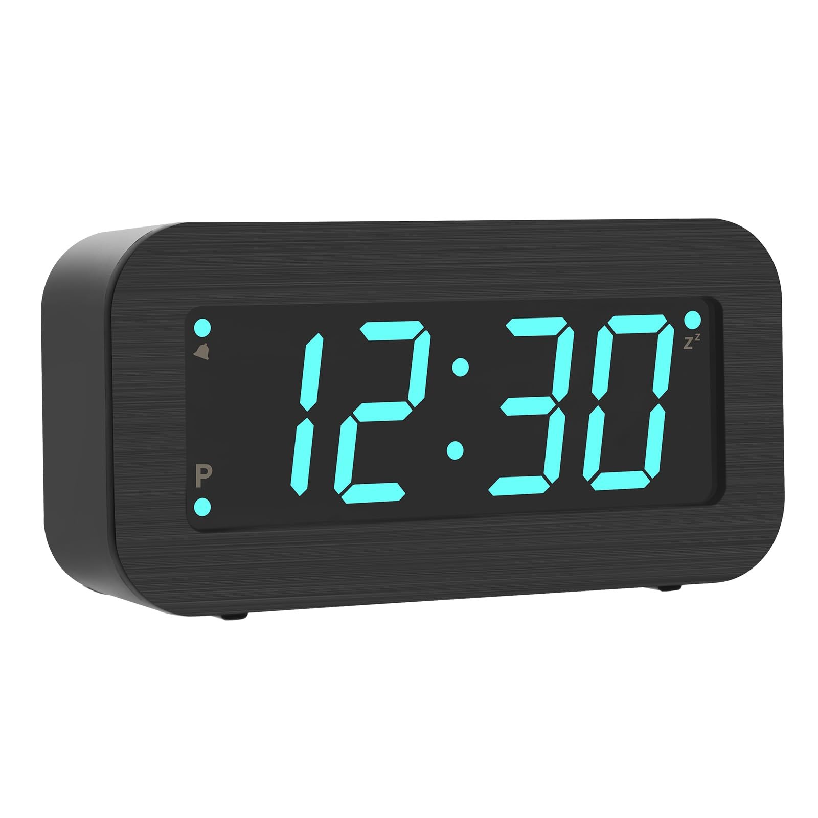 Digital Alarm Clock Battery Operated - LCD/LED Display Switchable, Included D...