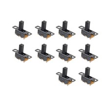10Pcs 2 Position On/Off SPDT 3 Terminal PCB Panel Mini Vertical Slide Switch