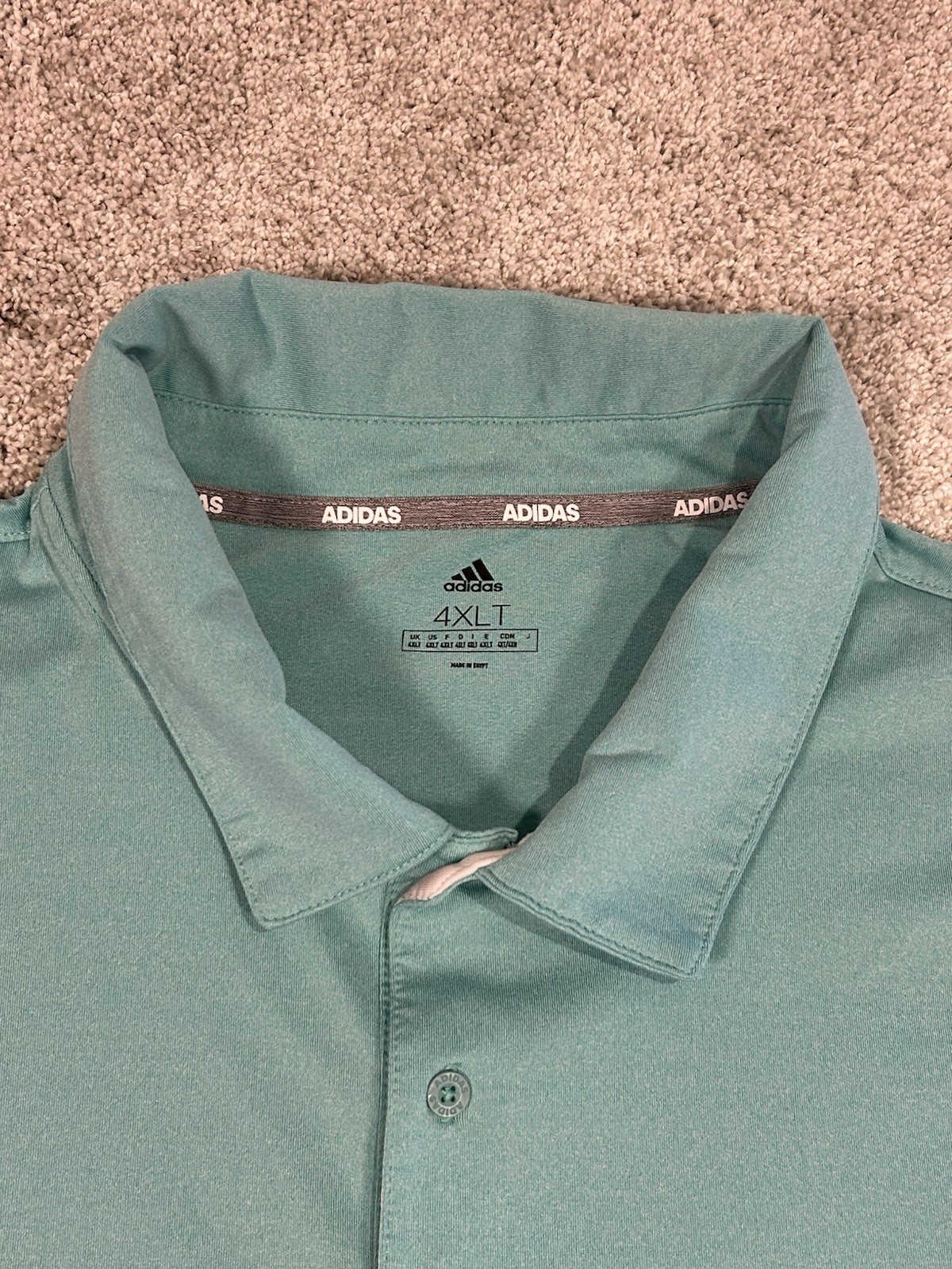 Lot Of 2 Adidas Golf Men's 4XLT Green Purple Short Sleeve Performance Polo Shirt thumbnail 3