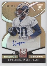 2014 Panini Elite Rookie Status Gold Die-Cut /199 Lamarcus Joyner #163 Auto 0j6