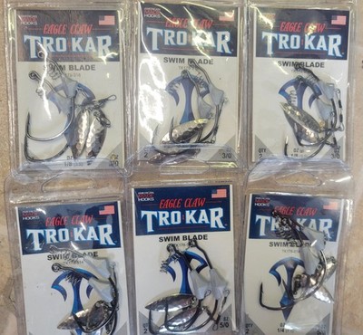 Eagle Claw Trokar Swimblade Köder Angelhaken x 6 Packungen