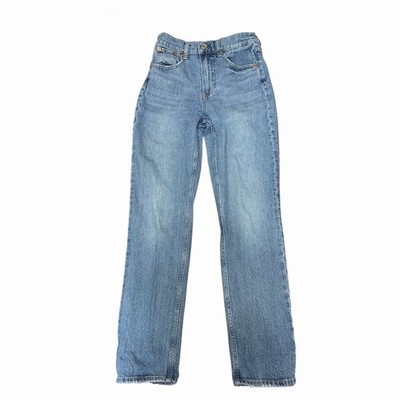 GAP Sky High Straight Jeans Womens 26R High Rise Light Wash Straight Leg Denim