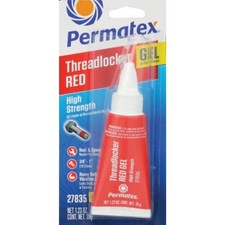 PERMATEX 0.35 Oz. Red High Strength Gel Threadlocker 27010 PERMATEX 27010