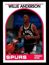1989-90 NBA HOOPS RC #235 WILLIE ANDERSON ROOKIE CARD - SAN ANTONIO SPURS - *04. rookie card picture