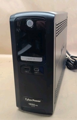CyberPower CST135UC2 1350 VA/810W AVR LCD UPS NO BATTERY - Tested & Working!