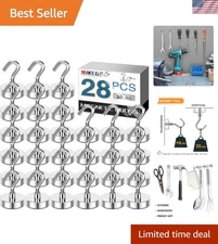 Heavy Duty Magnetic Hooks 28 Pack Silver Strong Magnetic Hooks for Cruise Ship