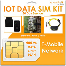 SpeedTalk Mobile Data Only SIM Card Kit - 400MB 4G LTE WiFi Hotspot MiFi...
