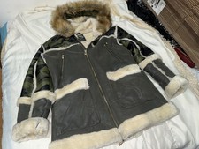 Jordan Craig Legacy Edition XL Camo Sherpa Shearling Hooded Jacket Coat Faux Fur