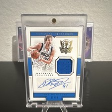 Panini National Treasures 2015-16 Dirk Nowitzki AUTO GAME WORN PATCH /99, MINT